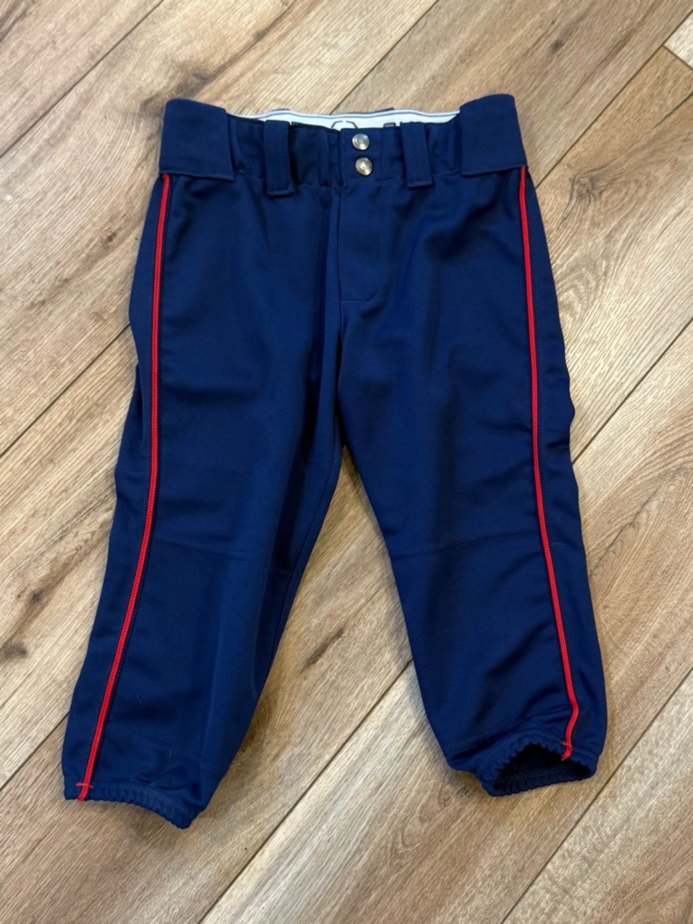 Evoshield Navy Softball Pants with Red Side Stripe